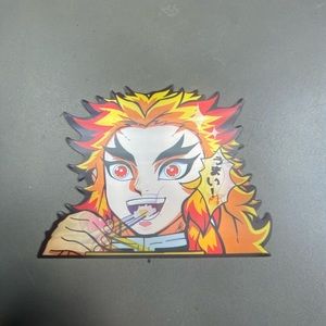 Demon Slayer Rengoku Kyojuro 3D Lenticular Motion Car Sticker Decal Peeker